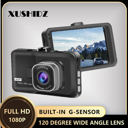 XUSHIDZ Q08 NEW 1080P HD  Car Vehicle DVR Video Recorder Dashcam 24h Parking Monitor G-sensor Dash Camera Loop Recording