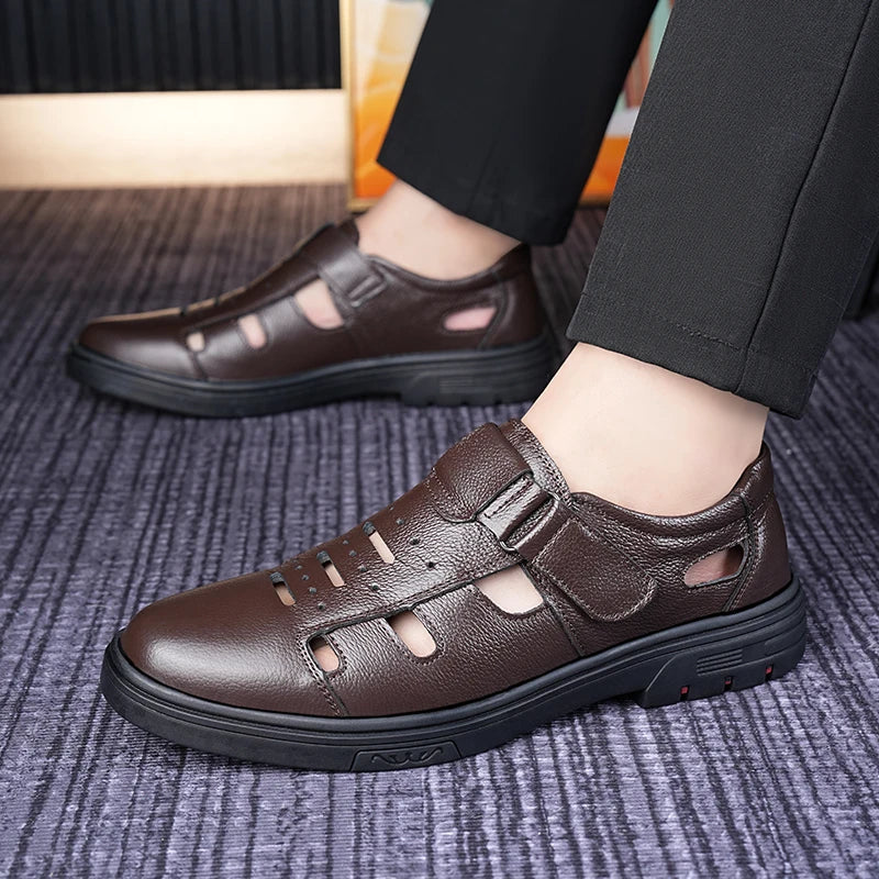 Men's Summer Hollow out Slip-On Shoes Anti-Slip Soft Bottom Casual Comfortable Breathable Loafers-705
