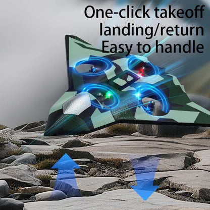 CZ36 2.4G 10CH RC EPP Foam Fighter Plane - 360 Degrees Stunt Tumbling, One-Key Takeoff, LED Lights - Best Kids Toy Gift