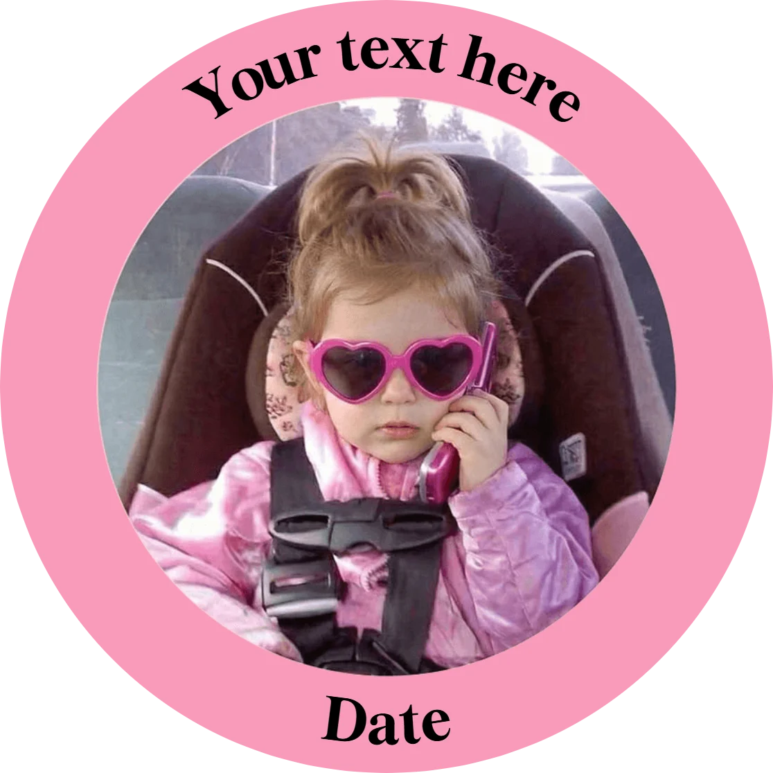 Custom Photo Stickers Personalized Waterproof Round Text Labels Custom Image Birthday Party Gift Wrapping Decor DIY Souvenir Kit