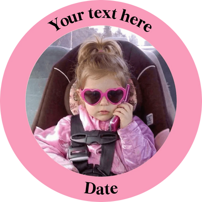 Custom Photo Stickers Personalized Waterproof Round Text Labels Custom Image Birthday Party Gift Wrapping Decor DIY Souvenir Kit