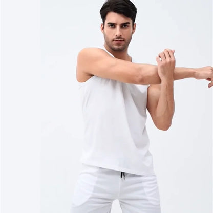 elastic sleeveless running Gym men's and women's free custom logo compression vest, quick drying sports sleeveless T-shirt