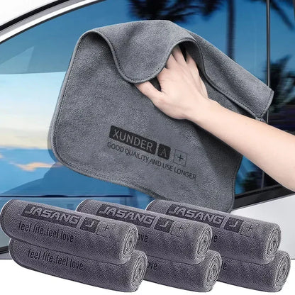 5/1PC High-end Microfiber Car Washing Towel Auto Cleaning Drying Cloth Hemming Car Care Detailing Cloth Water Absorption Car Rag