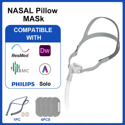 Resoxy Cpap Nasal Pillows Mask exchange Resmed Airfit P10 Sleep Apnea Nose Mask For Cpap&Bipap With S/M/L 3 Sizes Silicone