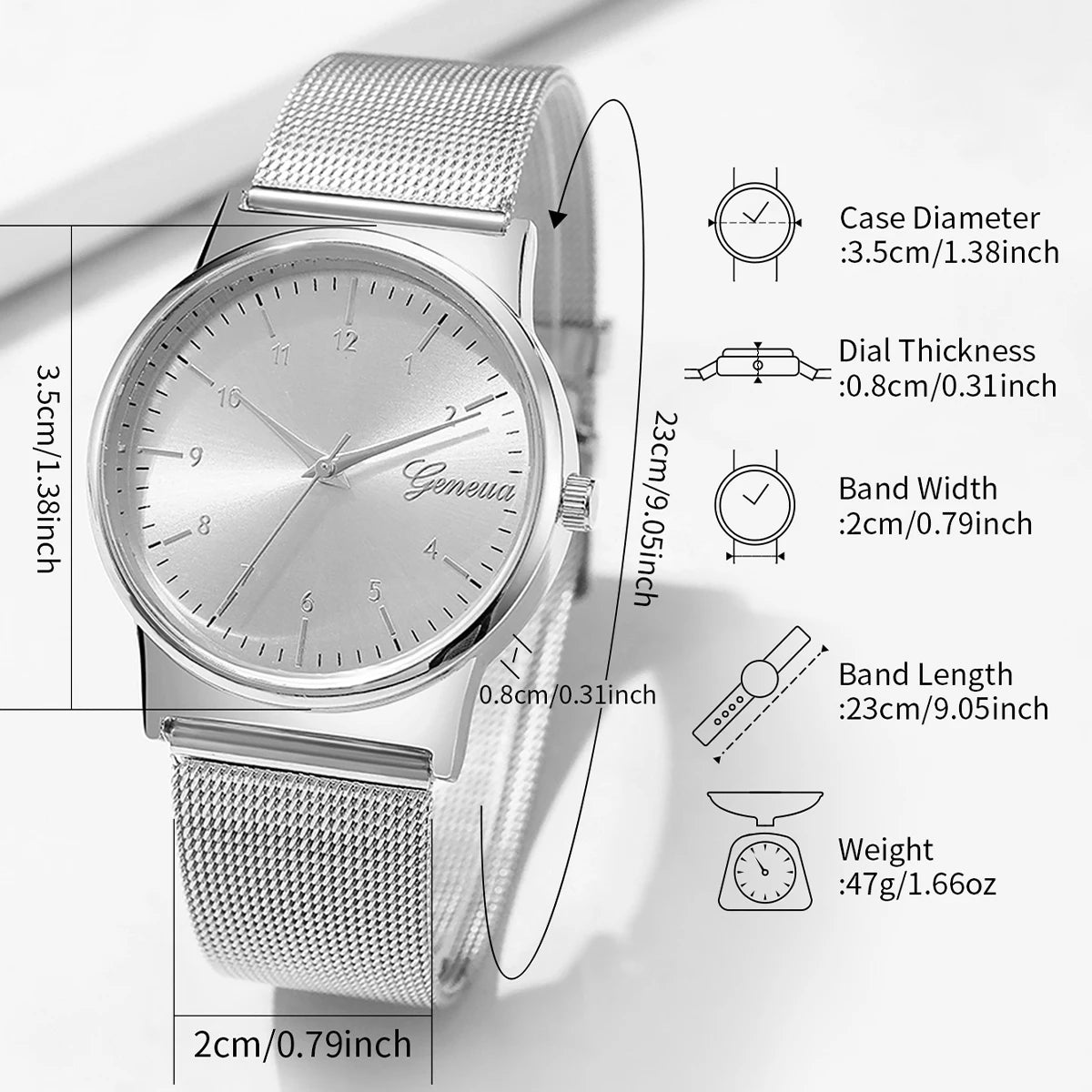 Fashion Women Mesh Strap Quartz Wristwatch Casual Arabic Dial Watch For Ladies Clock Relogio Feminino(Without Box)