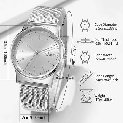 Fashion Women Mesh Strap Quartz Wristwatch Casual Arabic Dial Watch For Ladies Clock Relogio Feminino(Without Box)