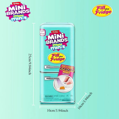Zuru Mini Brands Fridge Blind Box: 5 Mystery Toys! Miniature Grocery Collectibles for Dollhouse & Kids' Play. My Melody