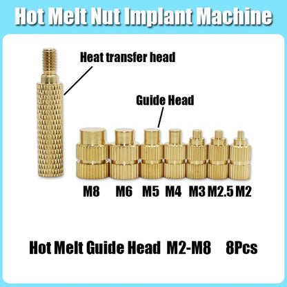 Heat Set Insert Nut Press Tool Brass Soldering Iron Tip Thread Injection Embedded Nuts and Stainless Steel Hex Socket Screw Kit