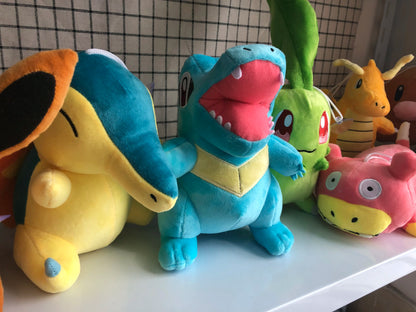 Pokemon Chikorita Cyndaquil Totodile Plush Pikachu Charmander Bulbasaur Peluche Charizard Gengar Eevee Family Stuffed Doll Gift