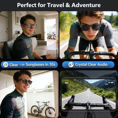 2026 New 8MP 4K Camera AI Glasses Men Photo&Video Caputure 16GB Memory 130+Translation Glasses Waterproof Smart Sunglasses Women