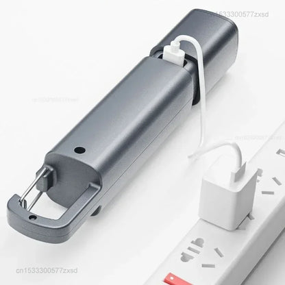 Mijia Outdoor Flashlight Portable Strong Light Variable Focus with Floodlight Side Lights Long Range Rechargeable Flashlight