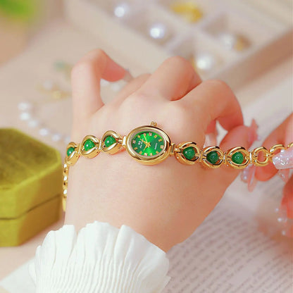 UTHAI Women's Watch Brand Japanese Style Light Luxury Simple Pearl Bracelet Jewelry Waterproof Female Fashion Clock Watches Gift