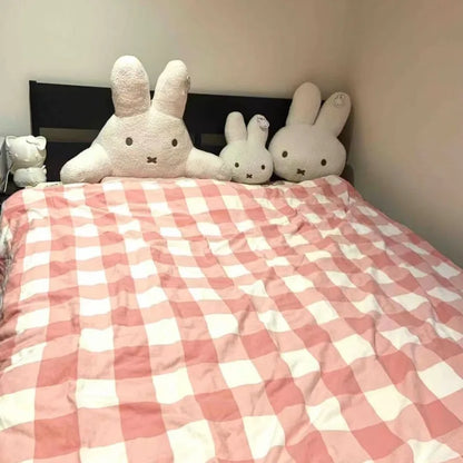 Sweet Miffy Rabbit Cute Creative Cartoon Pattern Lumbar Cushion Simple Fashion Soft Skin-Friendly Plush Pillow Holiday Gift