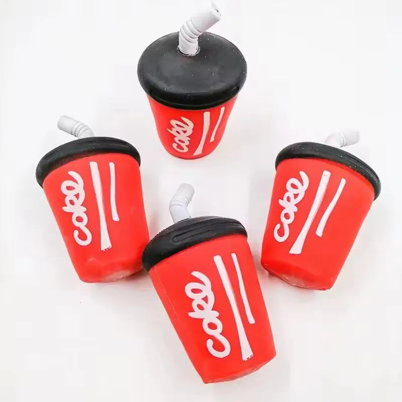 1PC TPR Stress Relief Toys Release Decompression Squeezing Simulation Coke French fries Hamburgers Slow Rebound Birthday Gift