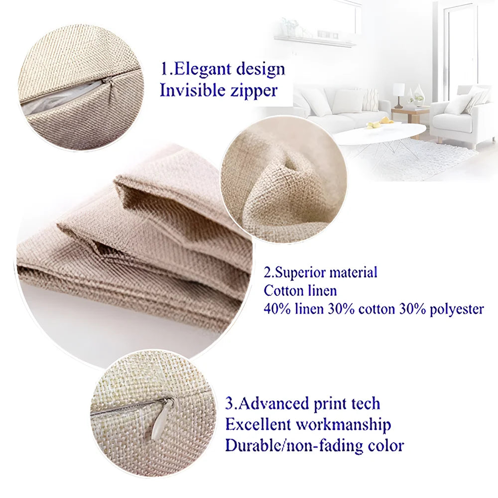 M-Michael J-Jackson Cushion Cover Linen Pillowcase Cover Soft Decor for Sofa Home Room