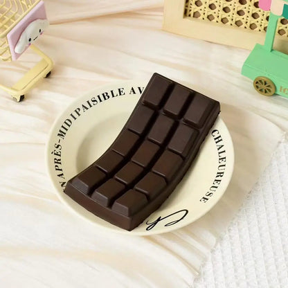 PU Soft Simulated Chocolate Squeeze Toy - Slow Rebound Stress Reliever for Office, Hand Relaxation, Desk Decor Gift