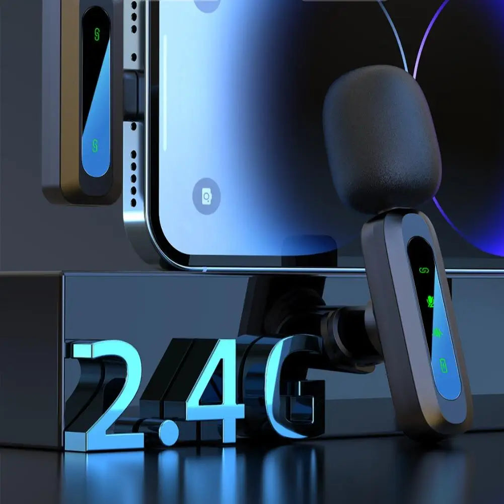 Professional Wireless Lavalier Microphone For Smartphones, Computers and Cameras, Plug and Play,Type-C Port 1-2