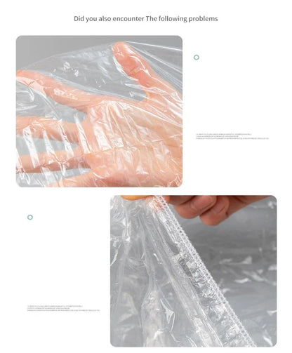 120/70/52CM Disposable Kitchen Accessory Food Cover Storage Bag Saver Dust Food Grade Fresh Lids Elastic Shower Headgear Cover