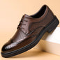 Summer New Leather Shoes Men's Business Hollow Holes Soft Bottom Men's Sandals Formal Wear Breathable Office Dress Shoes for Men
