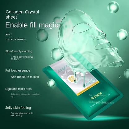 Seaweed Collagen Filling Crystal Mask Jelly Moisturizing Wrinkle Removal Skin Transparent Mask Skin Care Masque Beauty Health