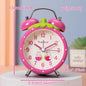 Strawberry children's alarm clock, quiet operation time, children's favorite desk clock, with night light function,