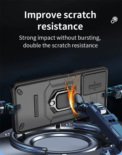 Armor Shockproof Case For Xiaomi Redmi 13 4G Redmi 13C 5G Protective Cover Ring Magnetic Holder Coque Fundas Capa