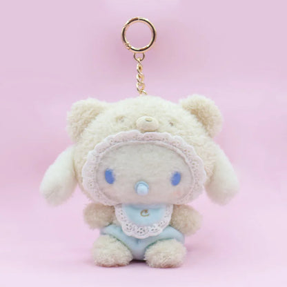 New Style Sanrio Latte Pacifier Cartoon Kulomi Cinnamoroll Melody Hello Kitty Cat Plush Toy Keychain Ornament Pendant Gifts