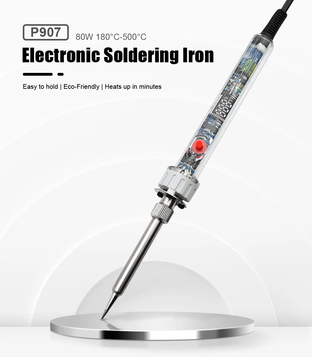 JCD 100W New Electric Soldering Iron P907 110V 220V Adjustable Temperature LCD Digital Display With Switch Welding Repair Tools