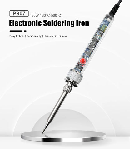 JCD 100W New Electric Soldering Iron P907 110V 220V Adjustable Temperature LCD Digital Display With Switch Welding Repair Tools