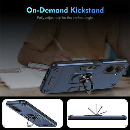 Armor Funda For Xiaomi Poco C71 4G Case Magnetic Holder Ring Armor Cases For Poko Little C71 C 71 PocoC71 4G Lens Protect Cover