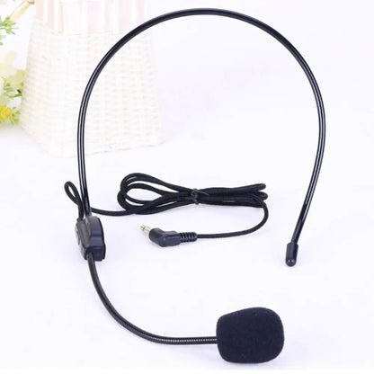 New Portable Wired Microphone 3.5mm Plug Flexible Headset Microphone Video Recording Head-mounted Speech Headset Mic