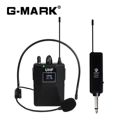 Wireless Transmitter System G-MARK GX100 Professional UHF headset Mic 50M For Party Show Stage Wedding Church