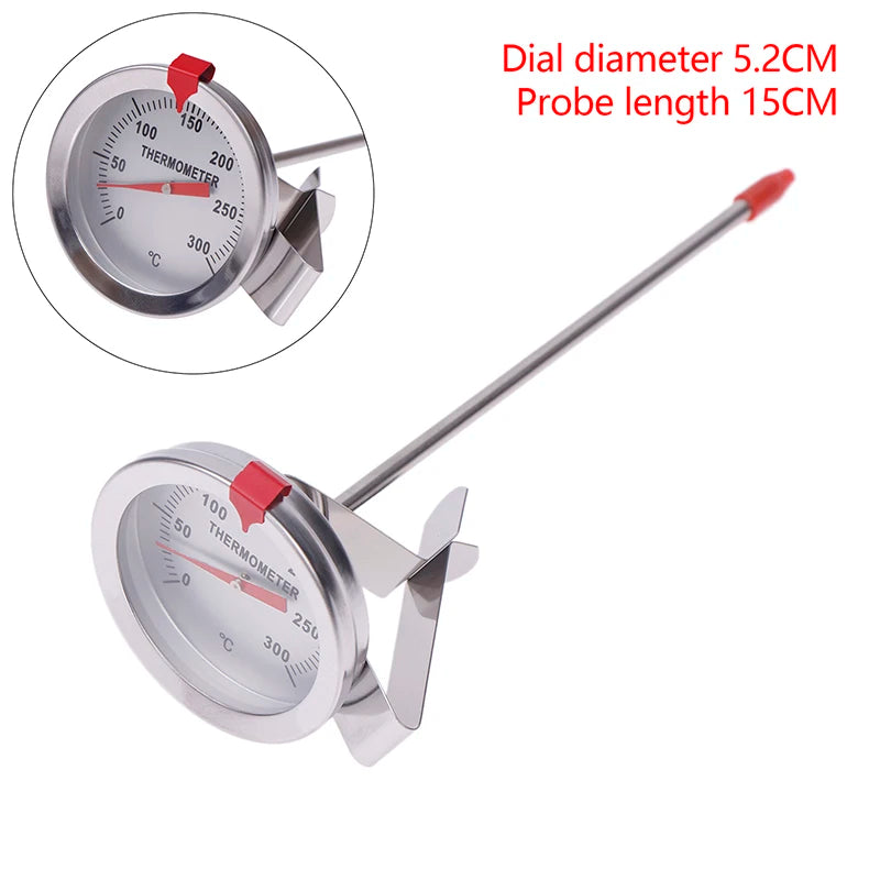1PC Kitchen Tools Probe Thermometer Milk Coffee Food Meat Gauge Stainless Steel Cooking Temperature Meter