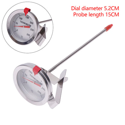 1PC Kitchen Tools Probe Thermometer Milk Coffee Food Meat Gauge Stainless Steel Cooking Temperature Meter