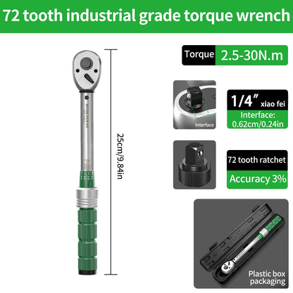 2.5-30N.m 10-120N.m 50-350N.m Torque Wrench 1/4 3/8 1/2 inch square head torque key ±3% High Accuracy Torque Wrench Professional