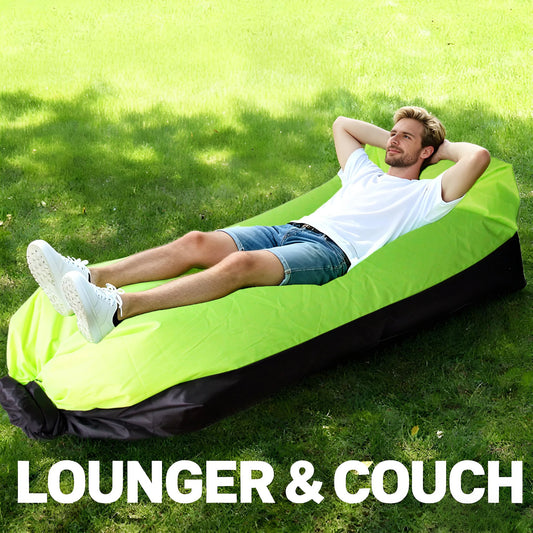 Inflatable Lounge Air Sofa Couch, Portable Beach & Camping Chair, Waterproof Couch for Picnics Hiking Outdoor Music Festivals
