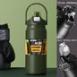 Stainless Steel Vacuum Bottle Large Capacity 1.2L/1.5L Insulated Thermo Water Flask Dual Use Lids Direct Straw Sport Gym Tumbler