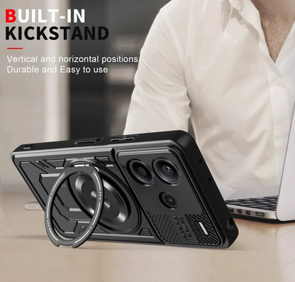 For Redmi Note 13 Pro Plus Case Armor Shockproof Phone Cover for Xiaomi Redmy Note13 Pro + Plus 5G Car Magnetic Holder Funda
