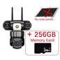 15MP IP Wifi Camera Solar Camera Outdoor 3 Lens 3 Screen 10X Zoom PIR Human Detect Cameras Night Vision CCTV Security Protection