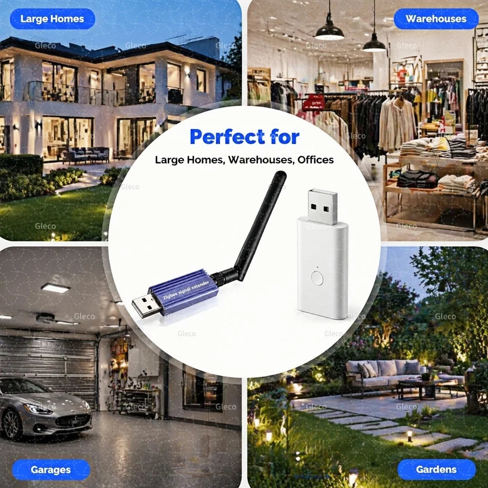 Zigbee Signal Repeater USB Range Extender Signal Amplifier Option With High-Gain Antenna Smart Life TUYA Home Automation Z2MQTT
