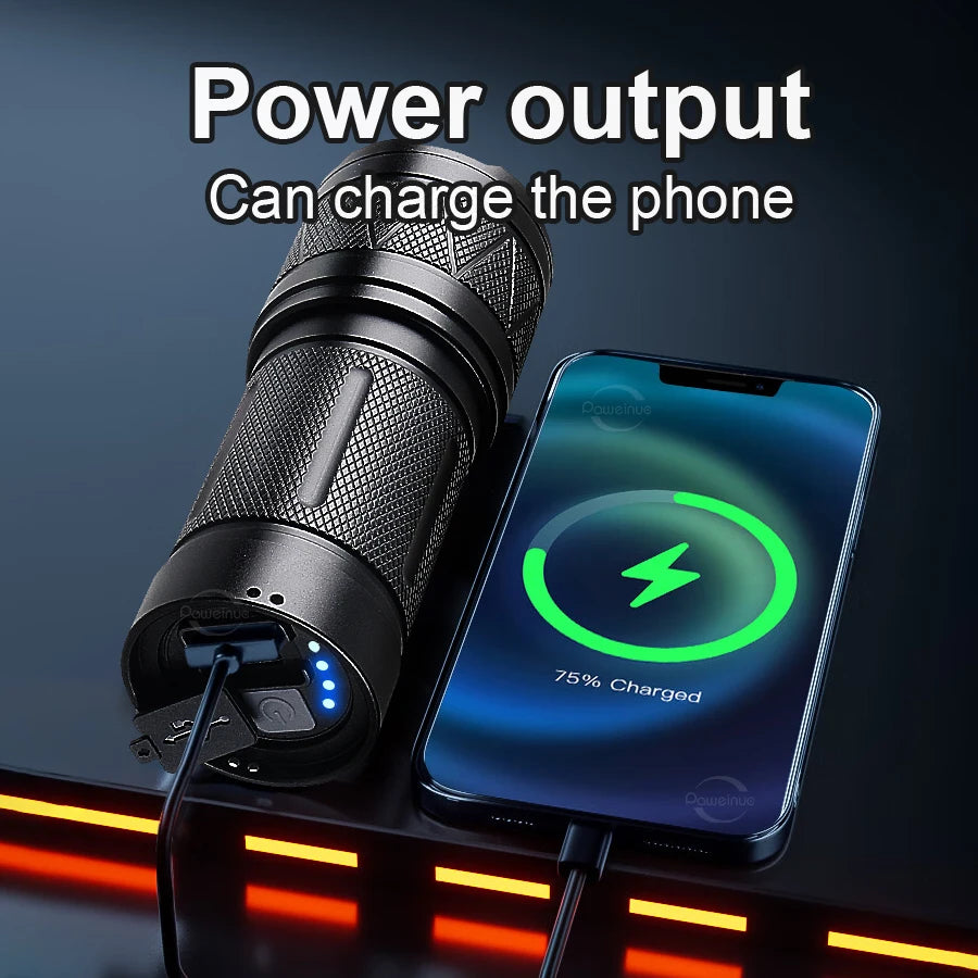NEW 998000000LM LED Handheld Flashlight USB Rechargeable High Strong Power Led Tactical Torch Ultra-Bright 15000mAh Lantern