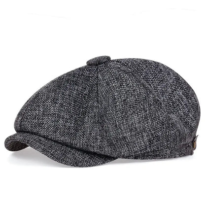 Nowa męska kaszkietówka na wiosnę lato, cienki, retro beret, dziki codzienny kapelusz, unisex ośmiokątna czapka, modne czapki hiphopowe, gorras