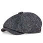 Nowa męska kaszkietówka na wiosnę lato, cienki, retro beret, dziki codzienny kapelusz, unisex ośmiokątna czapka, modne czapki hiphopowe, gorras