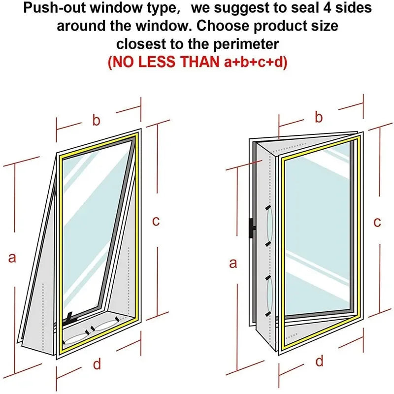 Universal Window Seal, Portable, Air Conditioner And Tumble Dryer with Zip and Adhesive Fastener Works,Waterproof Window Seal