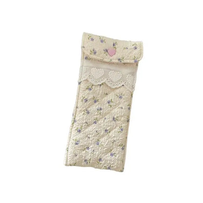 Stylish Quilted Glasses Holder Cute Kawaii Pouch Soft and Fun for Sunglasses and Eyeglasses