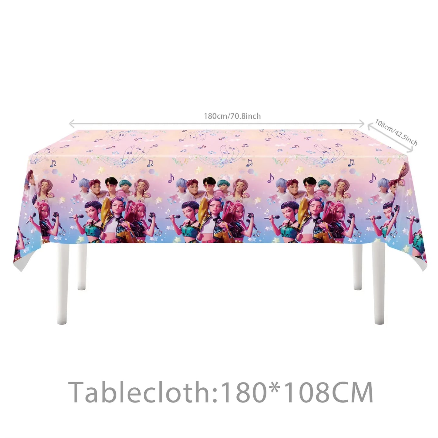K-pop Kids Birthday Party Supplies All-in-One Decor Set-Paper Tableware Cups Candy Box Gift Bags Banner for Festive Celebrations