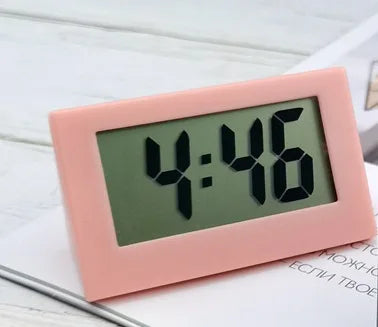 Mini Digital Clock Temperature Humidity Portable Watch Clock Thermometer Hygrometer 12/24 Hours Battery Powered Clock Home Table
