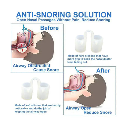 Soft Silicone Anti Snoring Nose Clip Gentle Nasal Opening Increase Airflow Reduce Snoring Easy Wear Improve Sleep Quality