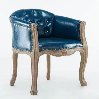 Leisure Sofa Chair, Solid Wood Antique Dining Chair, European Hotel Dining Chair, Living Room Leisure Sofa,Support Customization