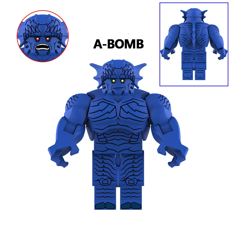 7.5CM Big Size Movable Figure Hulk Lizard Rhino Thing Colossus Hulkbusters Infinity War Model Building Blocks Toys Action Bricks